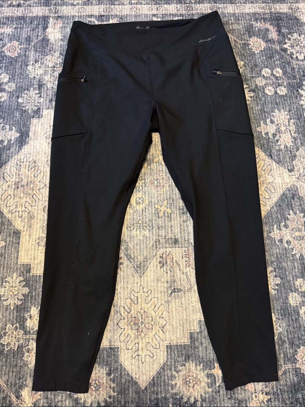 Eddie Bauer Black Performance Leggings with Zip Pockets